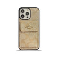 Classic iPhone Case With Card Holder Wallet Coffee -SZK240425