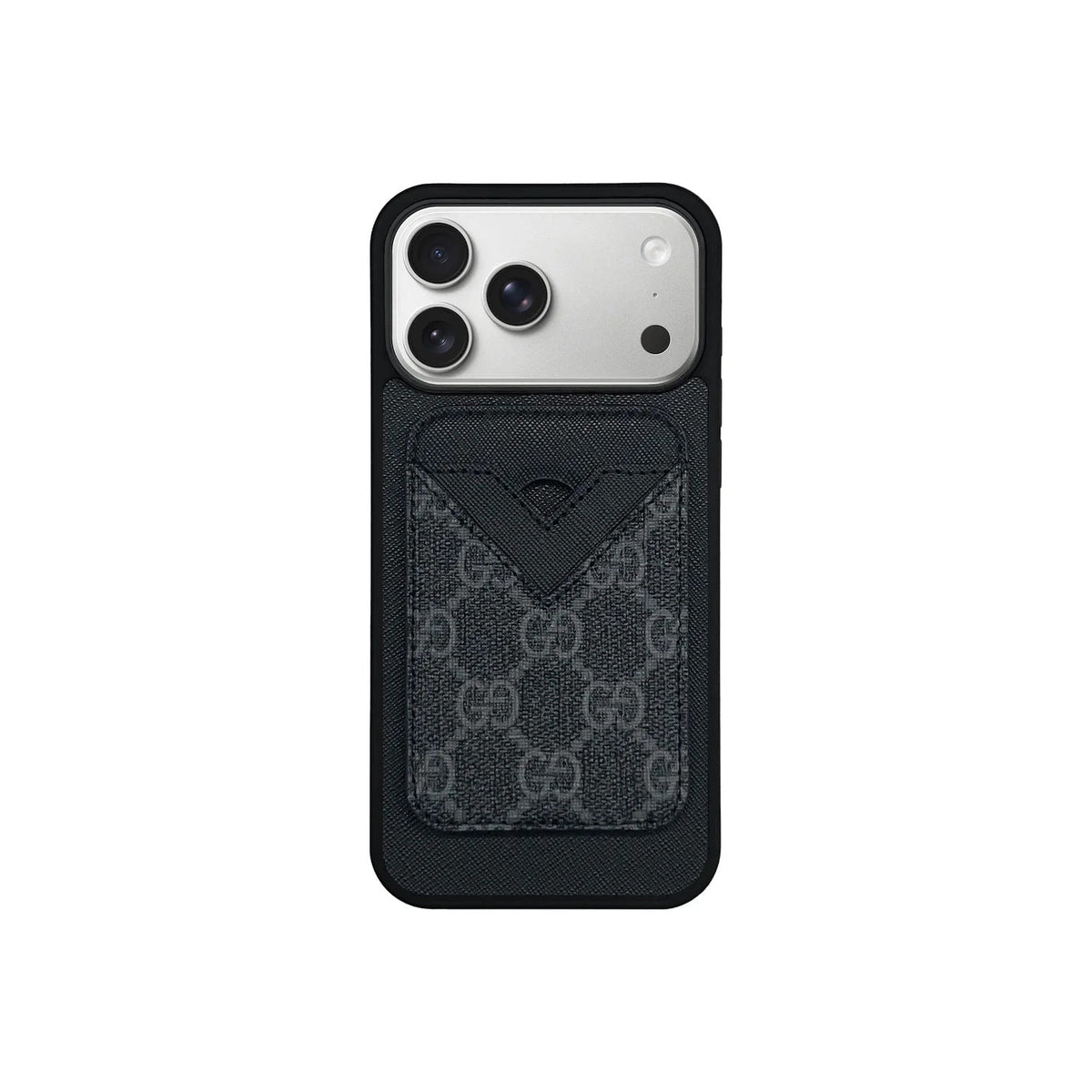 Retro Pattern Card Pocket iPhone Case
