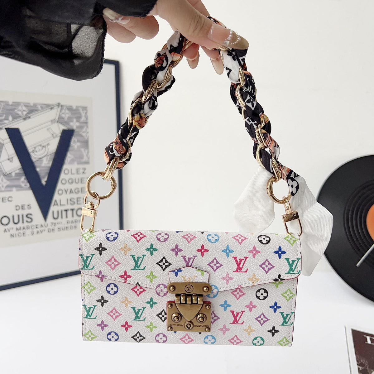 Multicolor Style Crossbody Case Wallet iPhone Case