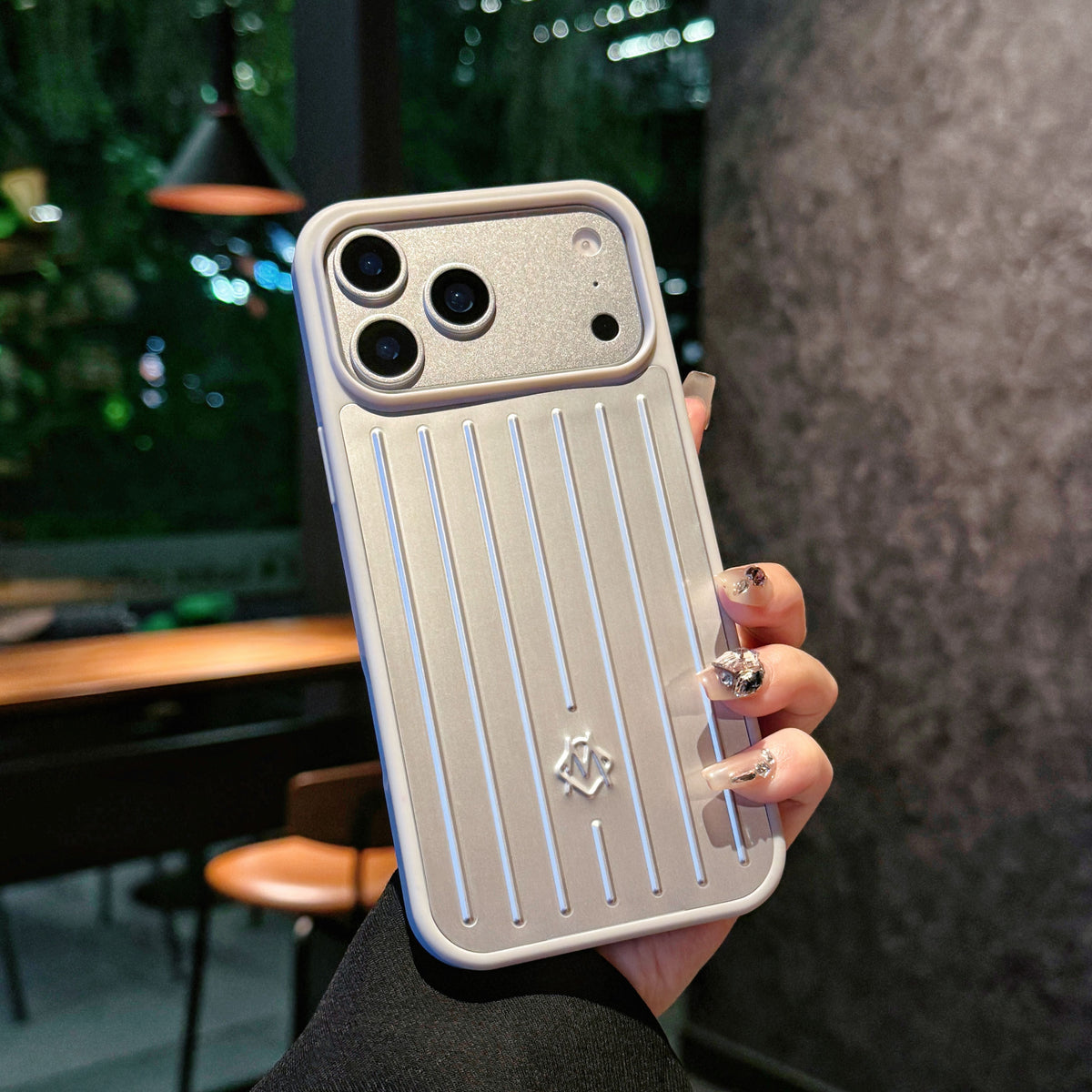 Ribbed Metallic Armor iPhone Case – Stylish Protection Inspired by Travel