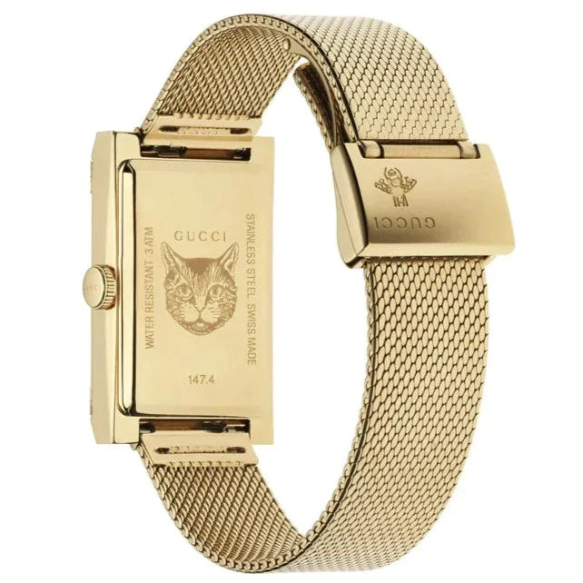 Gucci Ladies G-Frame Gold Watch