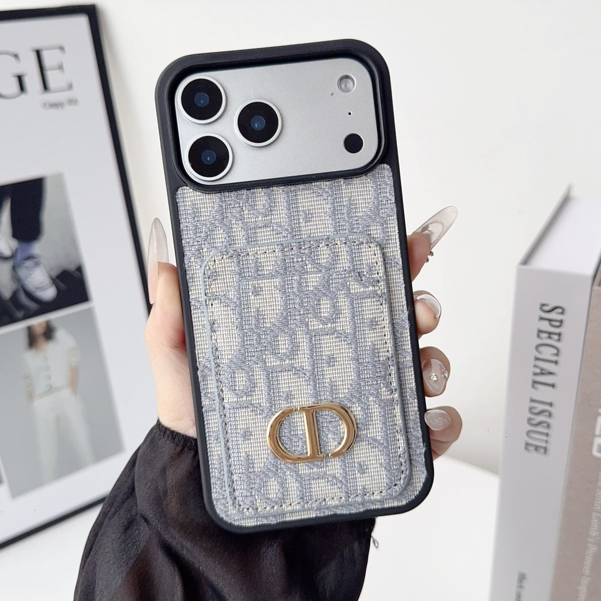 Fabric DR Card Holder for iPhone Case
