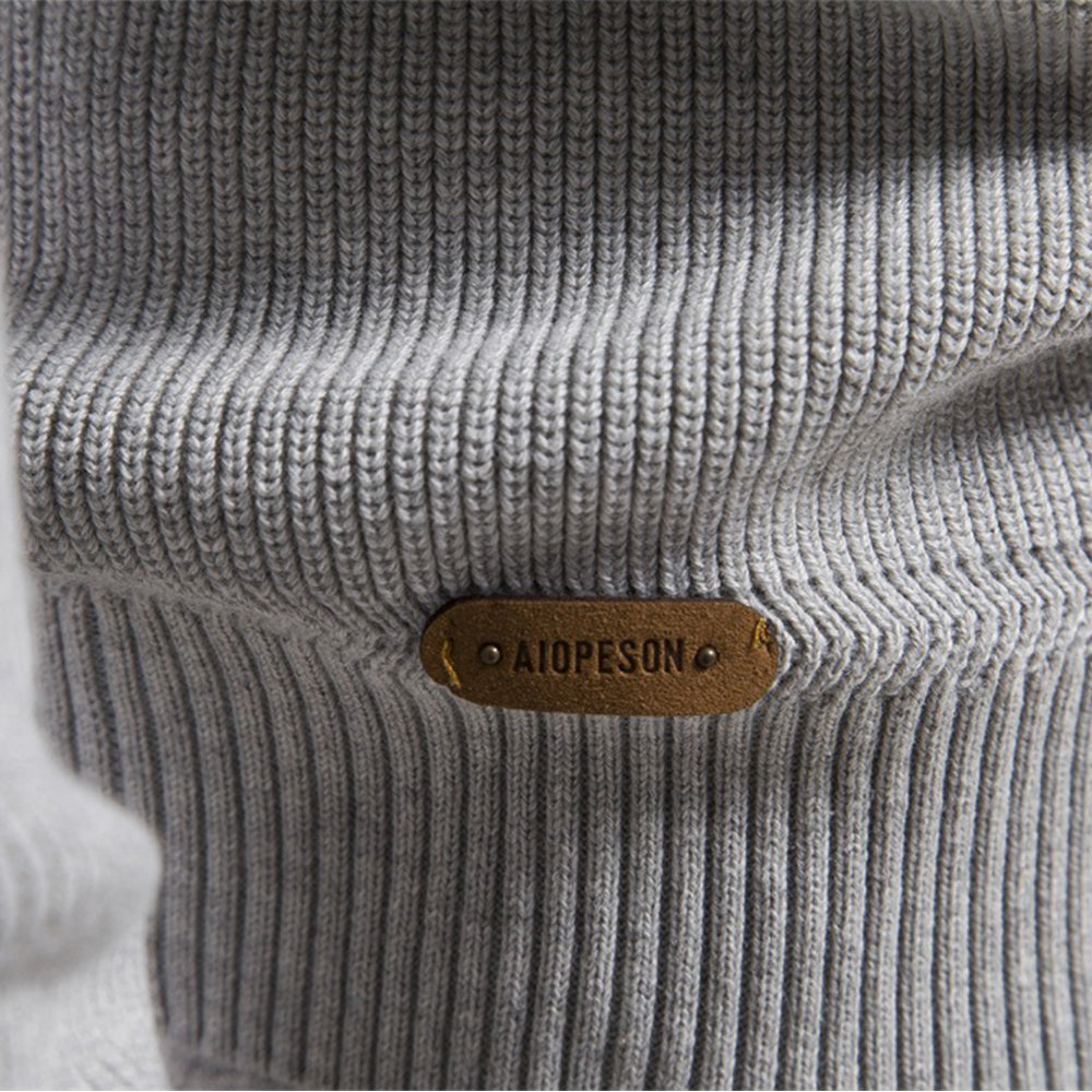 Men's Half-Zip Turtleneck Sweater