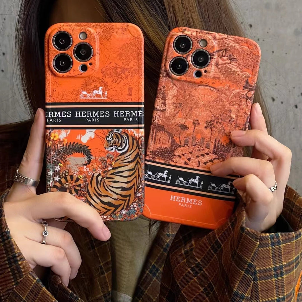 Hermes Design iPhone Case For 11 12 13 14 Pro Max Plus