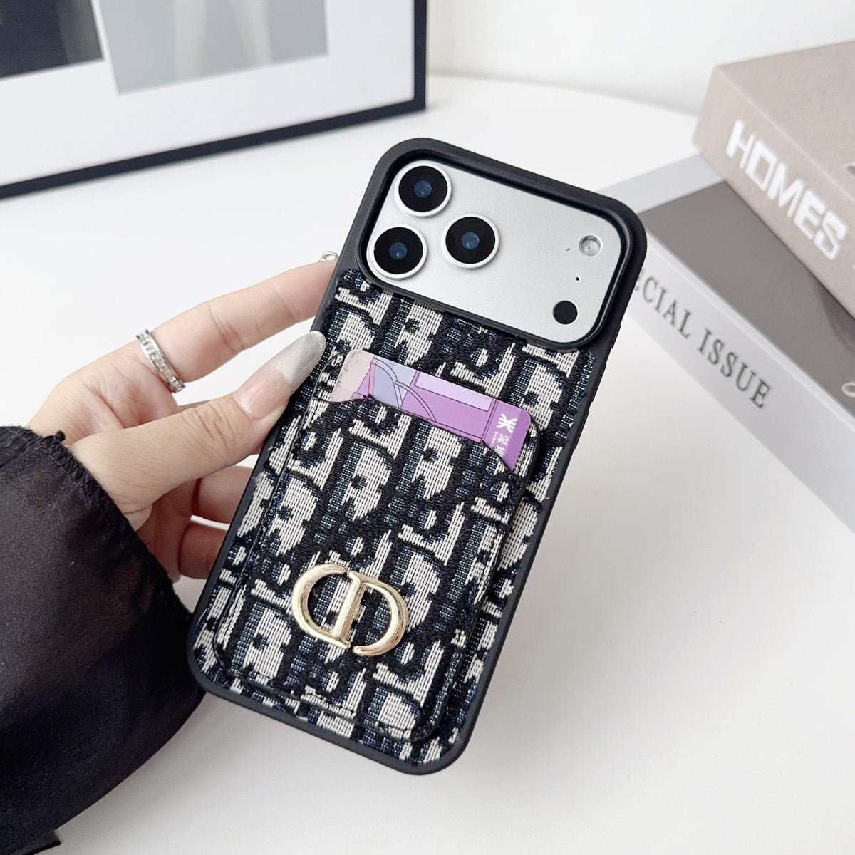 Fabric DR Card Holder for iPhone Case