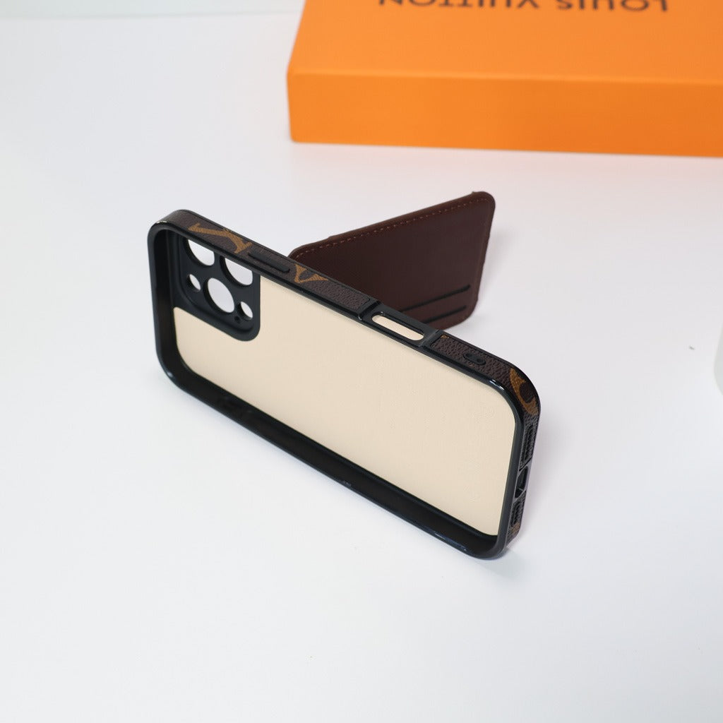 Alphabet Plaid MagSafe Magnetic Card Wallet iPhone Case