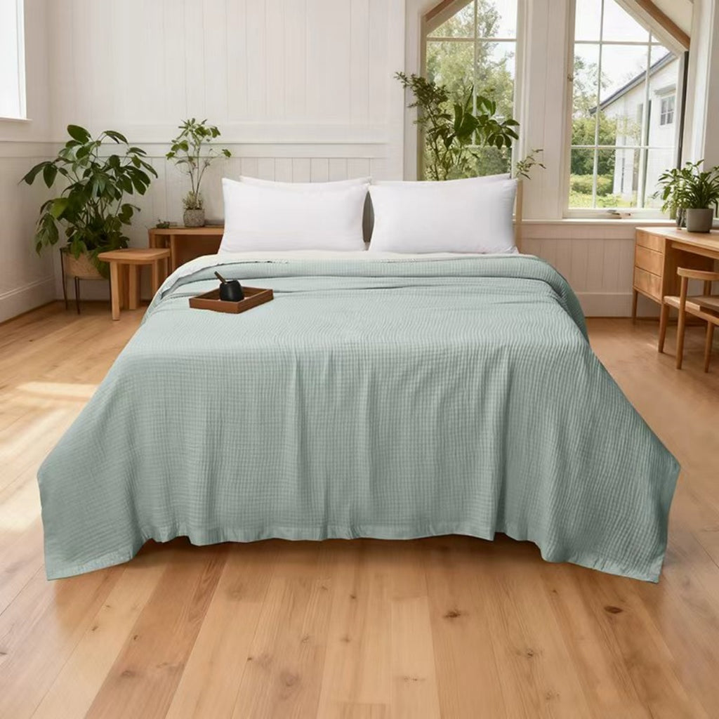 Vintage Cotton Gauze Summer Quilt Blanket
