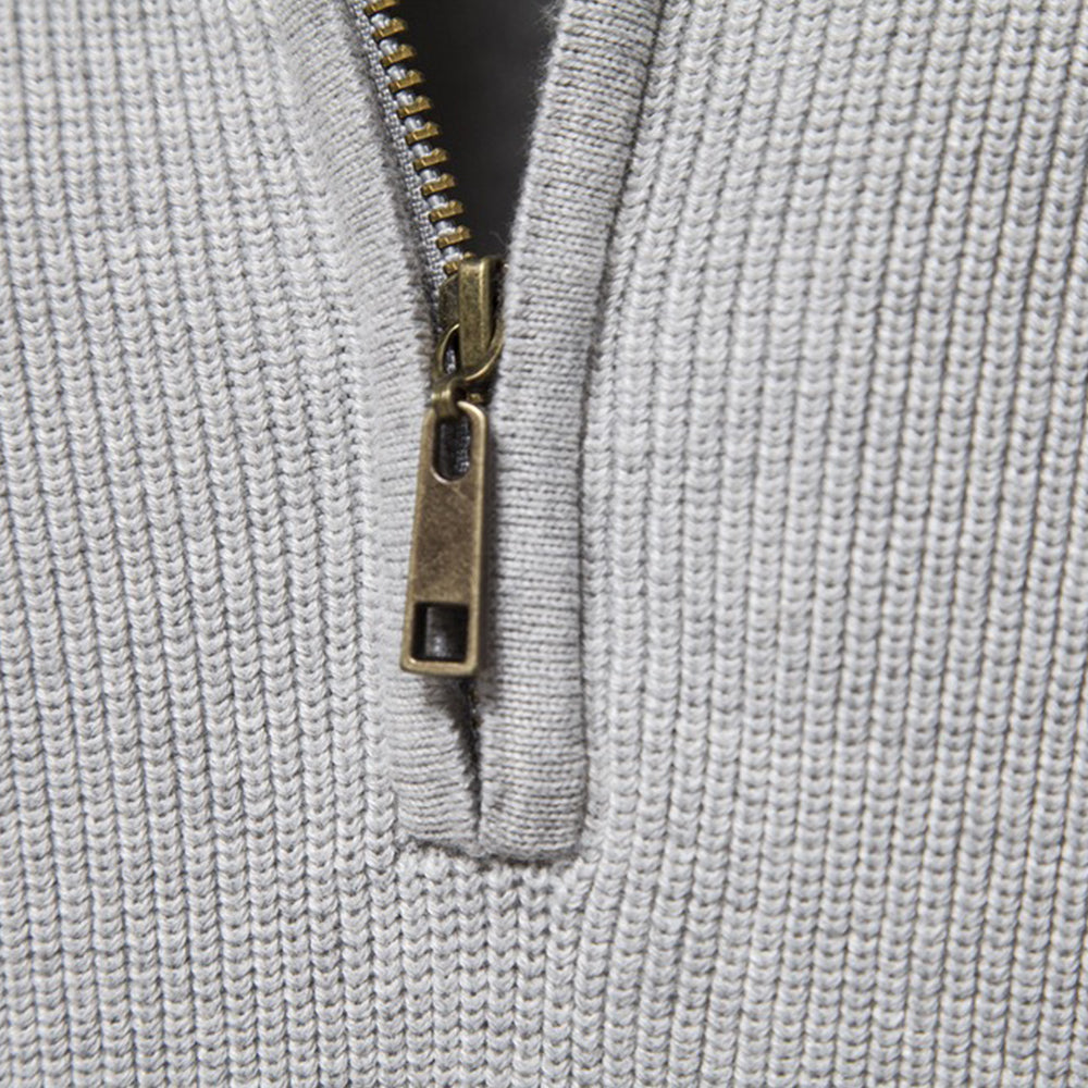 Men's Half-Zip Turtleneck Sweater