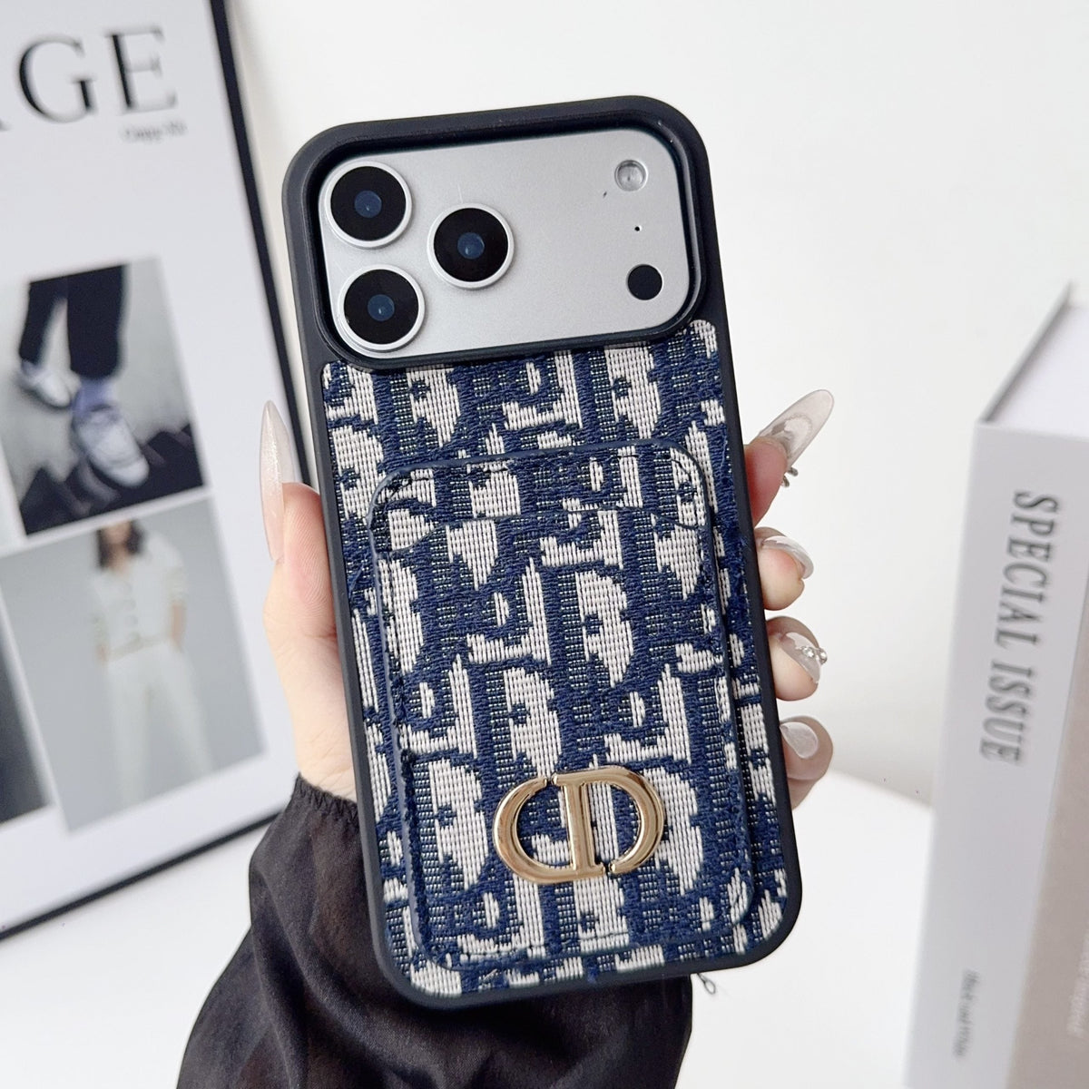 Fabric DR Card Holder for iPhone Case