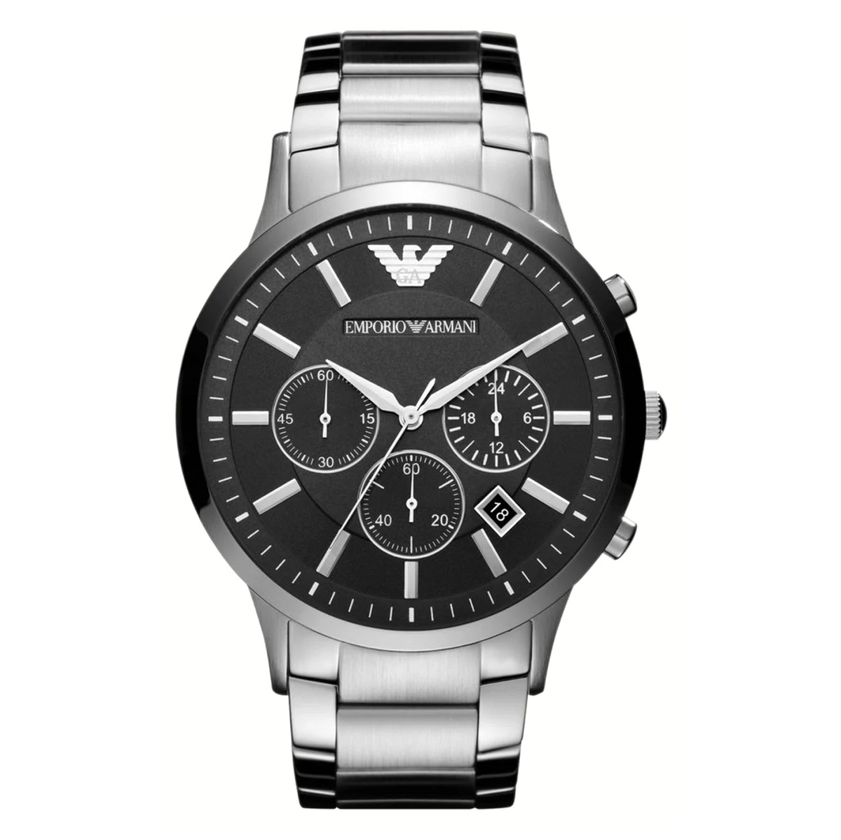 Emporio Armani Men's Renato Chronograph Watch Black