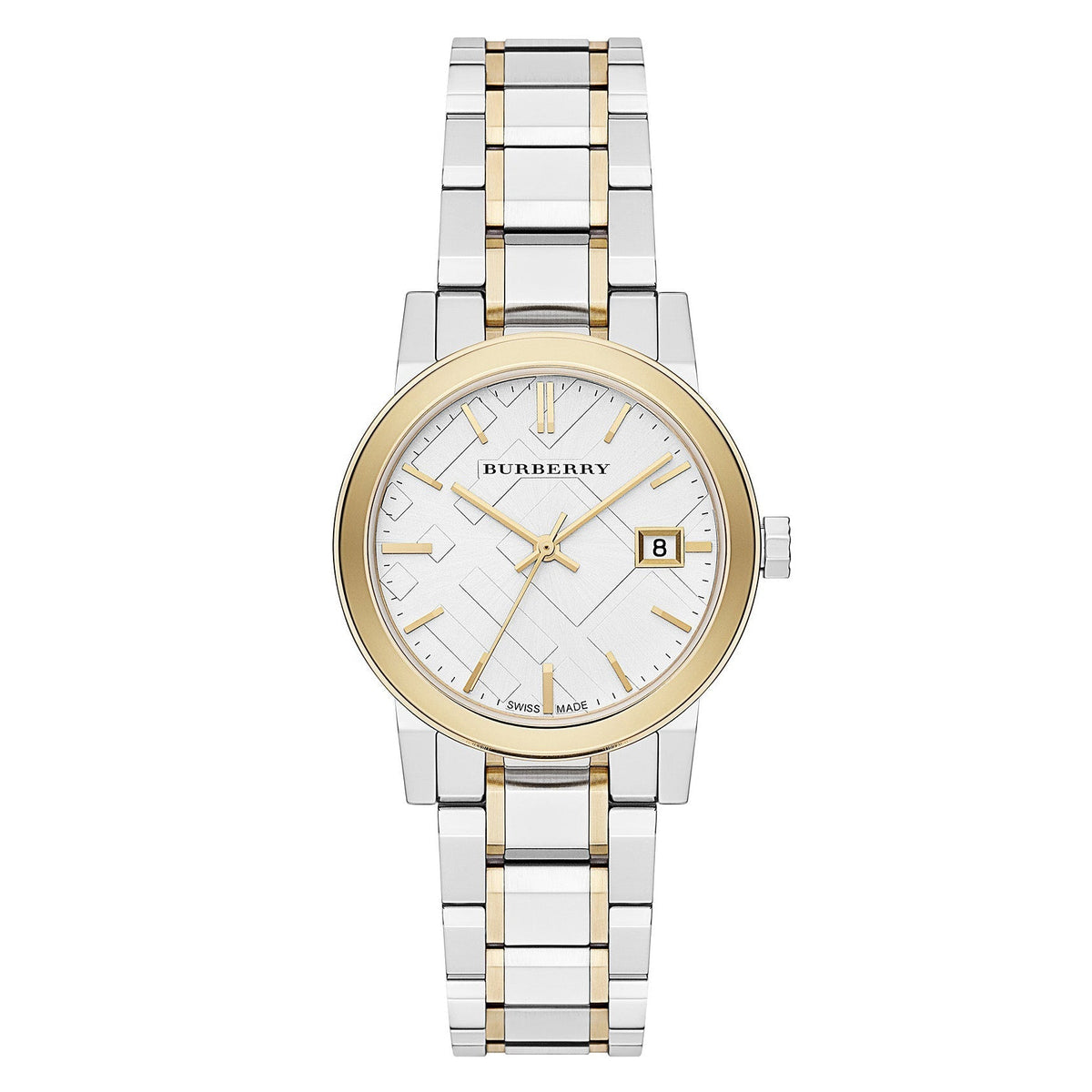 Burberry The City Ladies 34mm Two-Tone Yellow Gold Watch