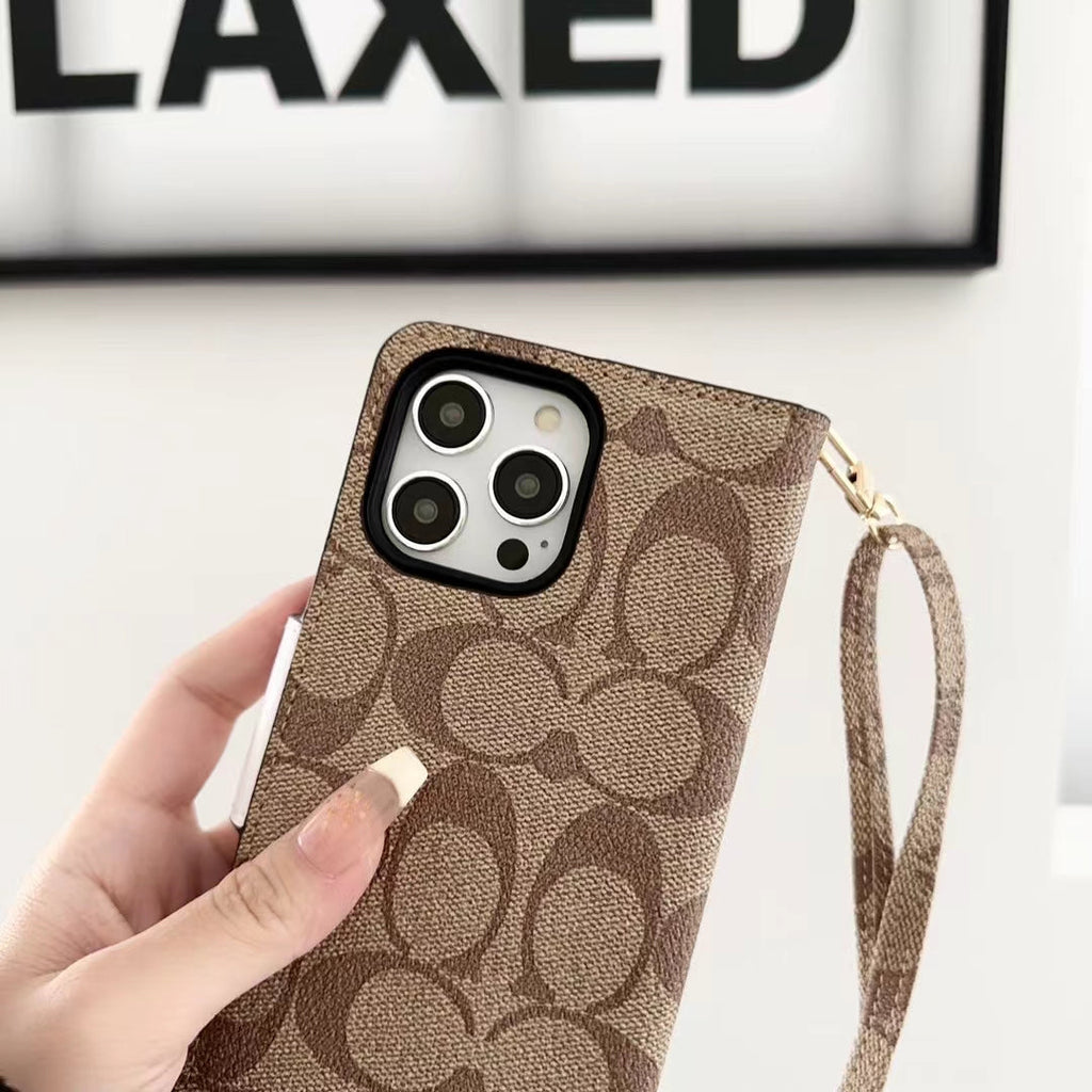 Designer Coach Phone Case Wallet Style for iPhone 12 13 14 15 16 17