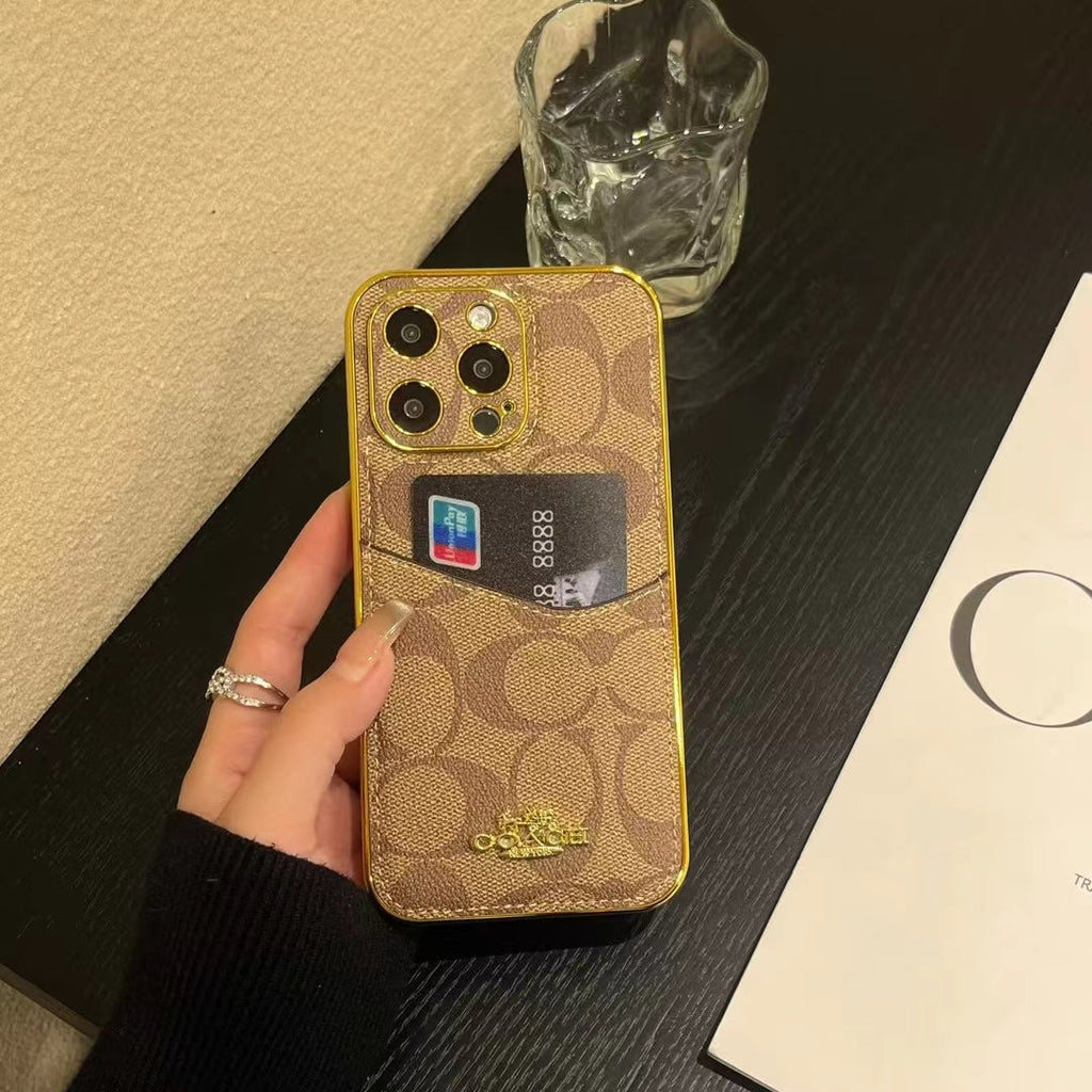 Coach Luxury Phone Case Card Holder iPhone 12 13 14 15 16