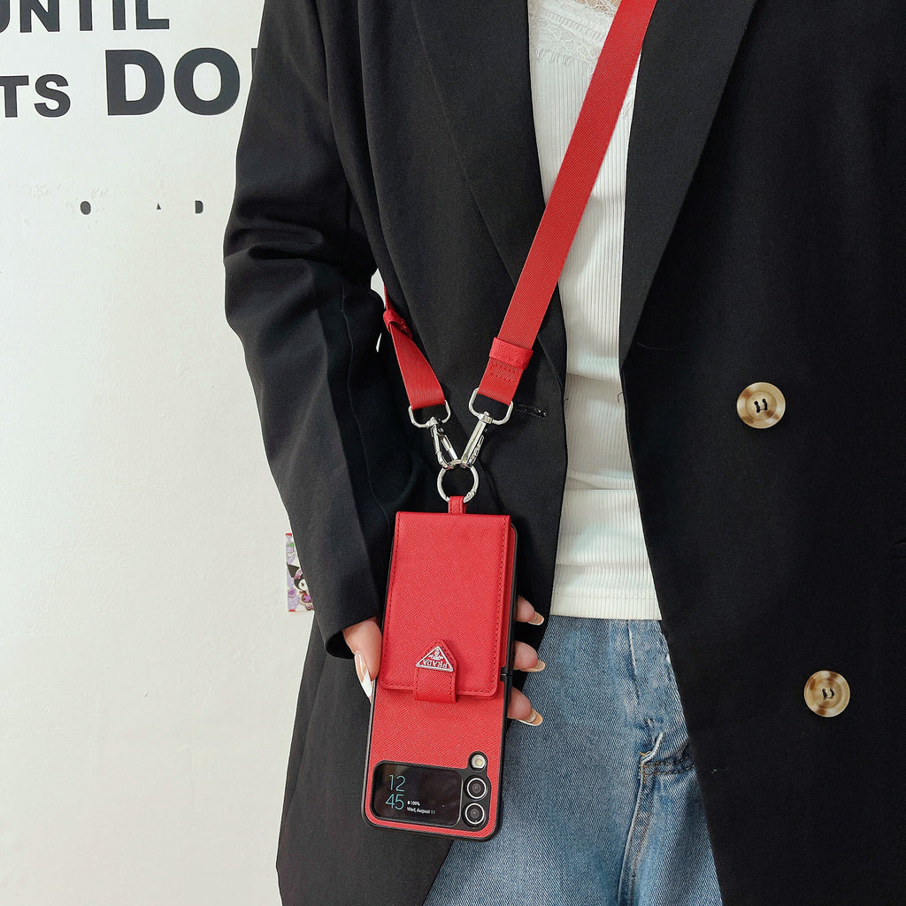 Crossbody Wallet Case Prada Style Samsung Z Flip 3/4/5/6/7