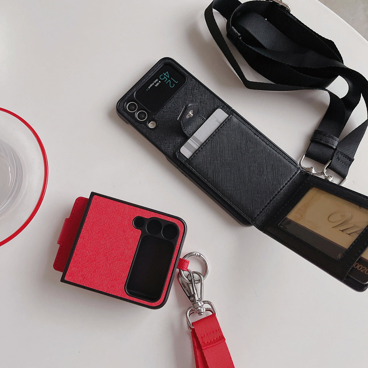 Crossbody Wallet Case Prada Style Samsung Z Flip 3/4/5/6/7