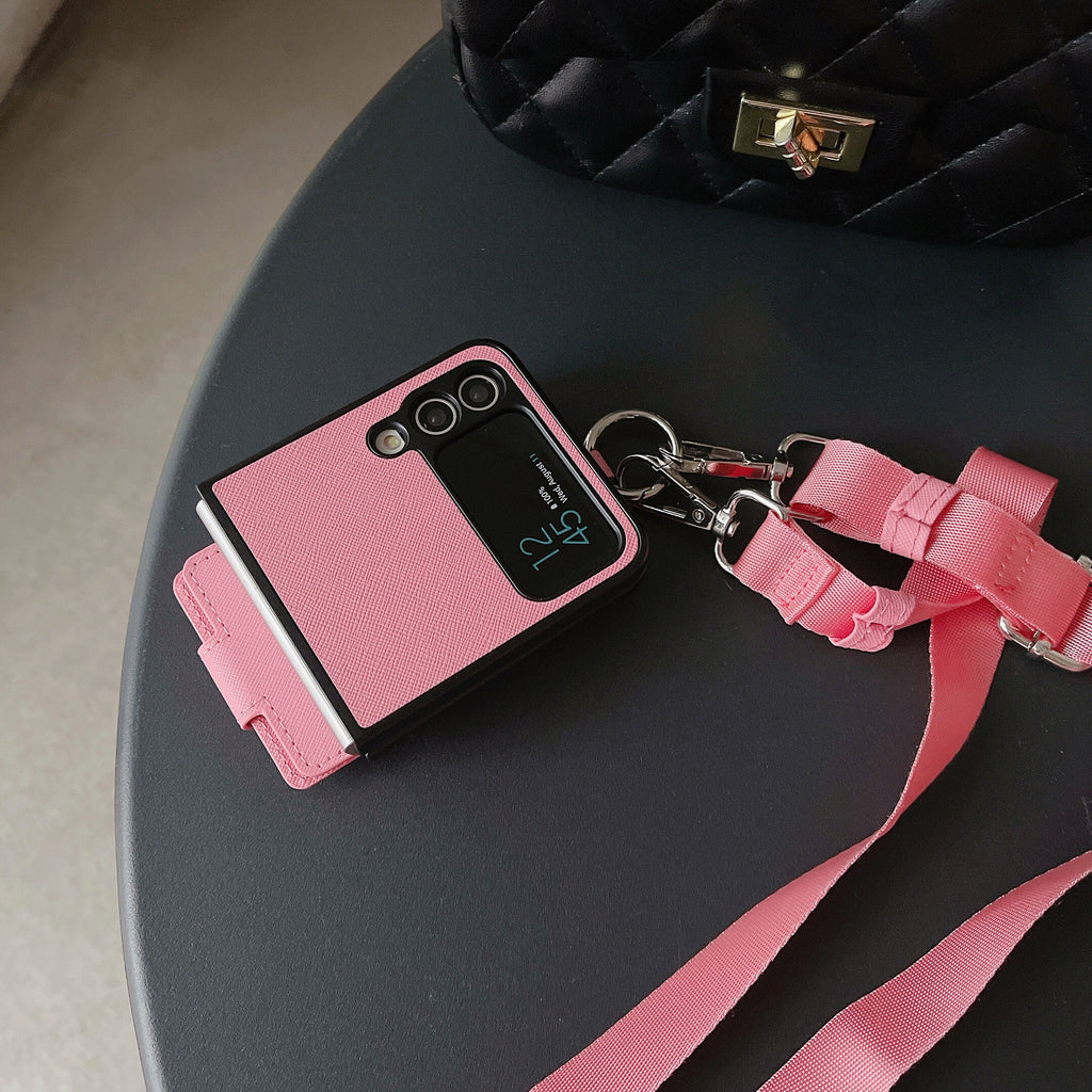 Crossbody Wallet Case Prada Style Samsung Z Flip 3/4/5/6/7