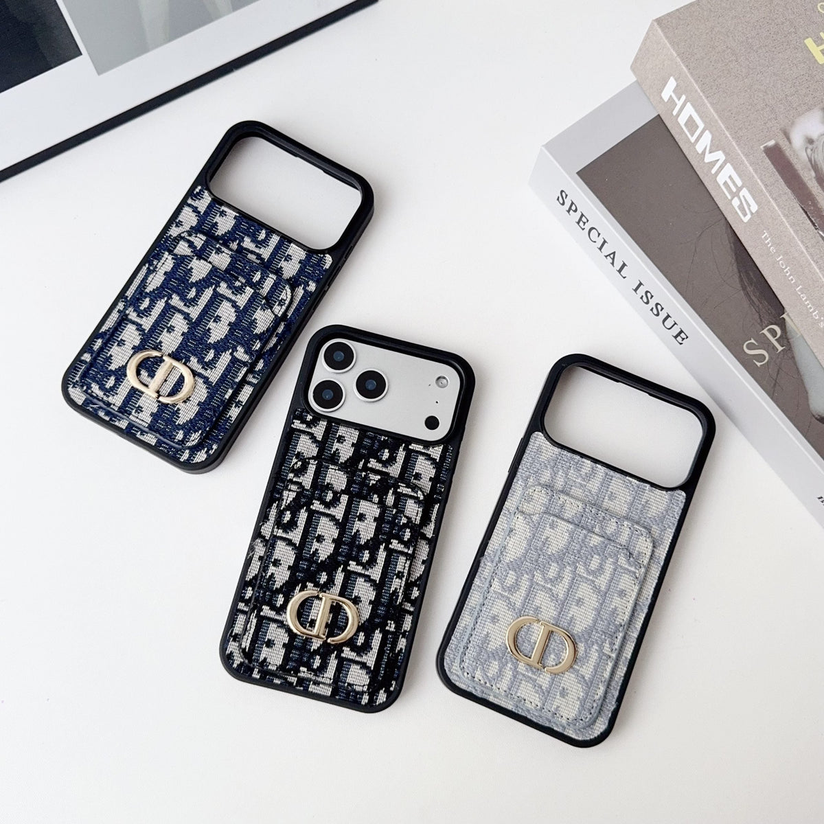 Dior Phone Case Card Holder for iPhone 17 Series