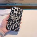Stylish Fabric Canvas iPhone Case Dior Style