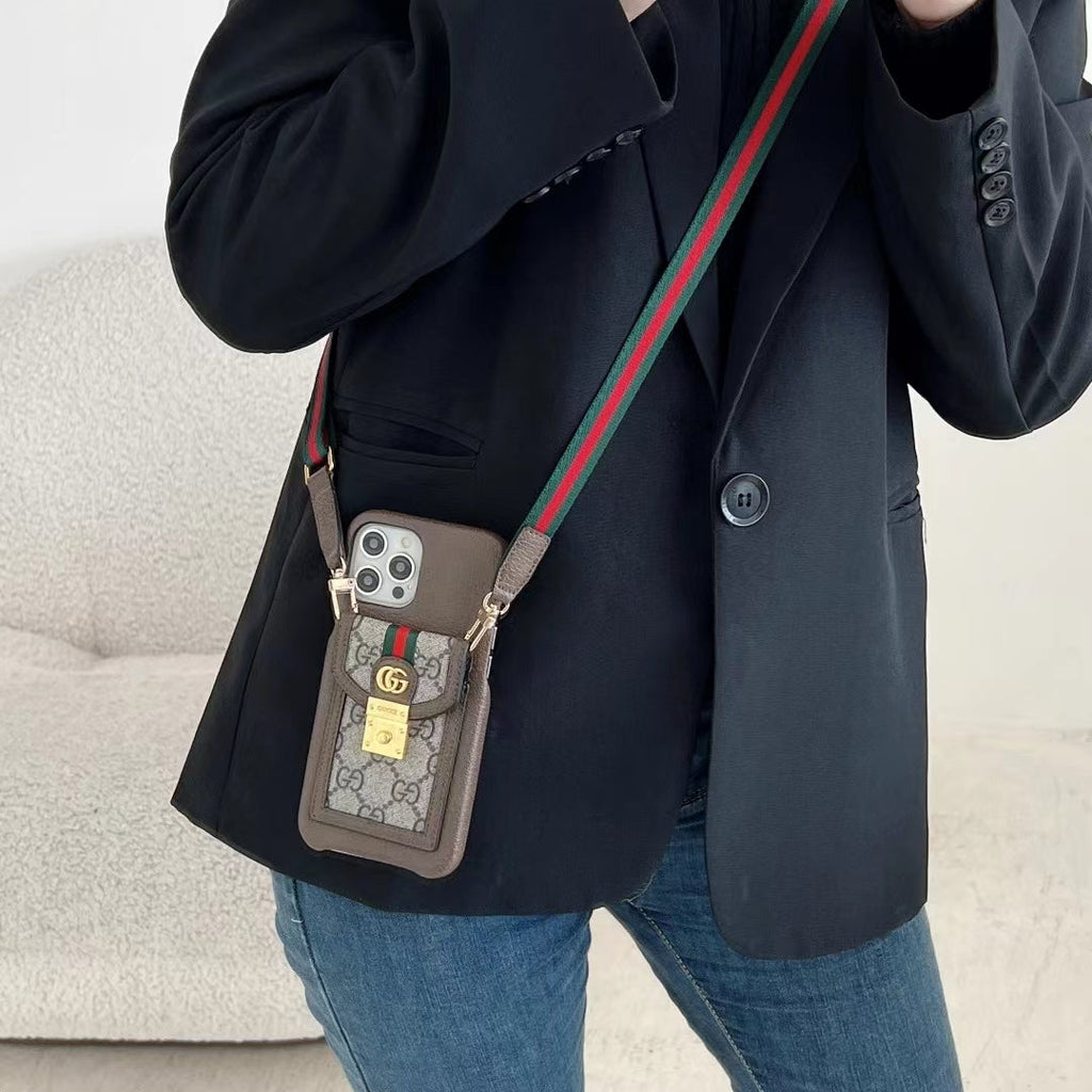 Crossbody Style iPhone Case for 11 12 13 14 15 16 Pro Max Plus