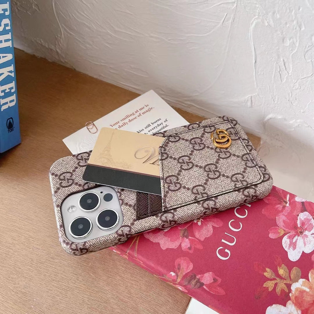 Gucci iPhone Case Card Slot Accent Color iPhone