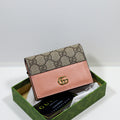 Luxury GG Leather Wallet Pink Canvas