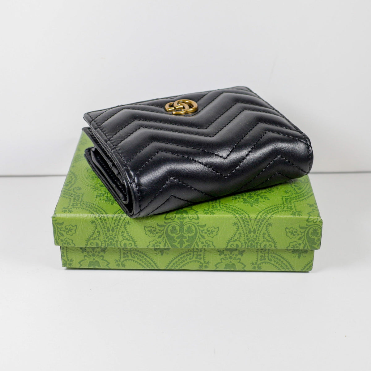 Black Luxury GG Wallet Soft Lambskin Leather