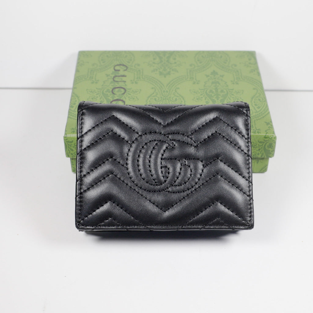 Black Luxury GG Wallet Soft Lambskin Leather