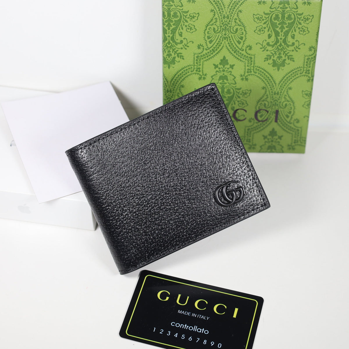 Black Leather GG Wallet