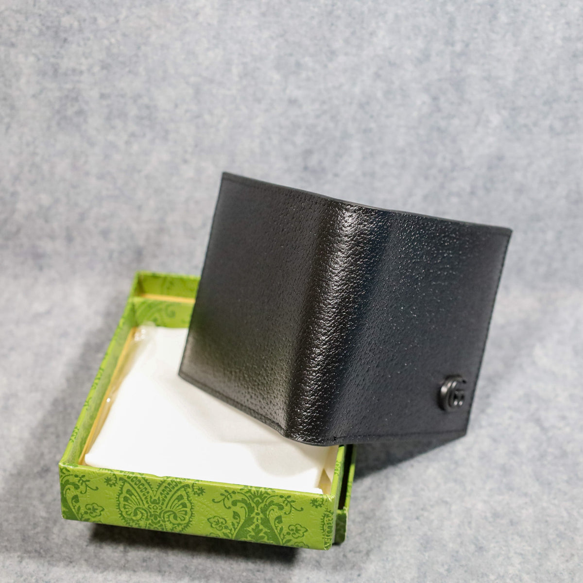 Black Leather GG Wallet