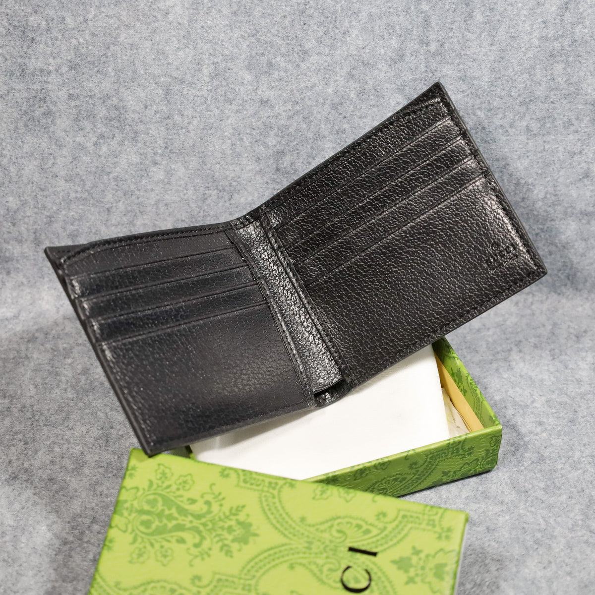 Black Leather GG Wallet