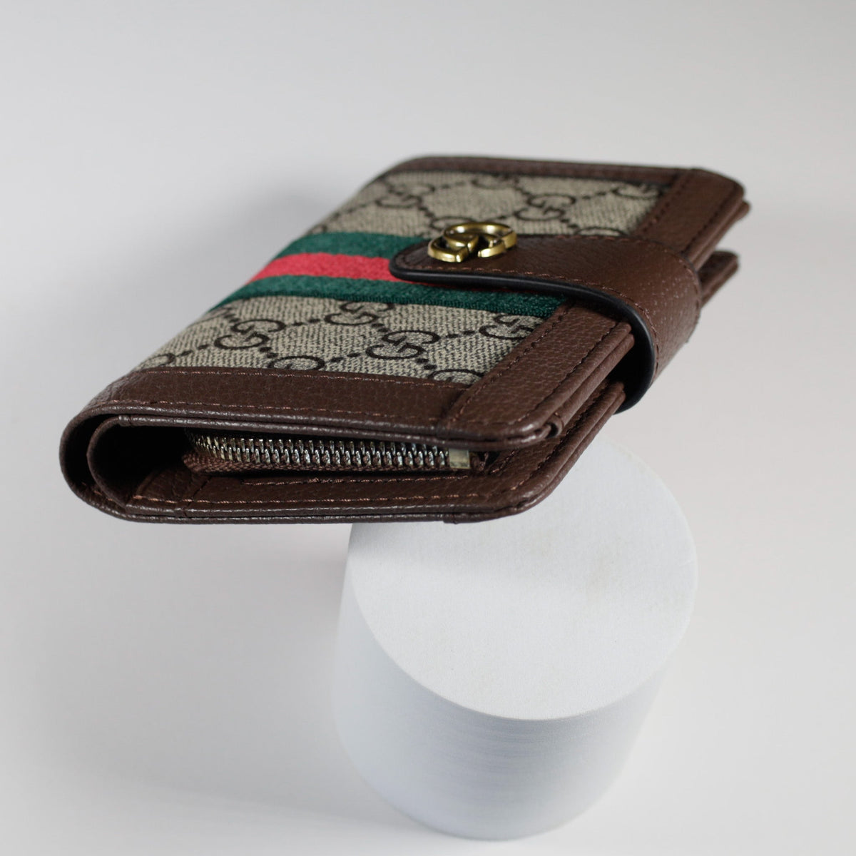 Tri Fold Gucci Wallet Canvas Card Holder