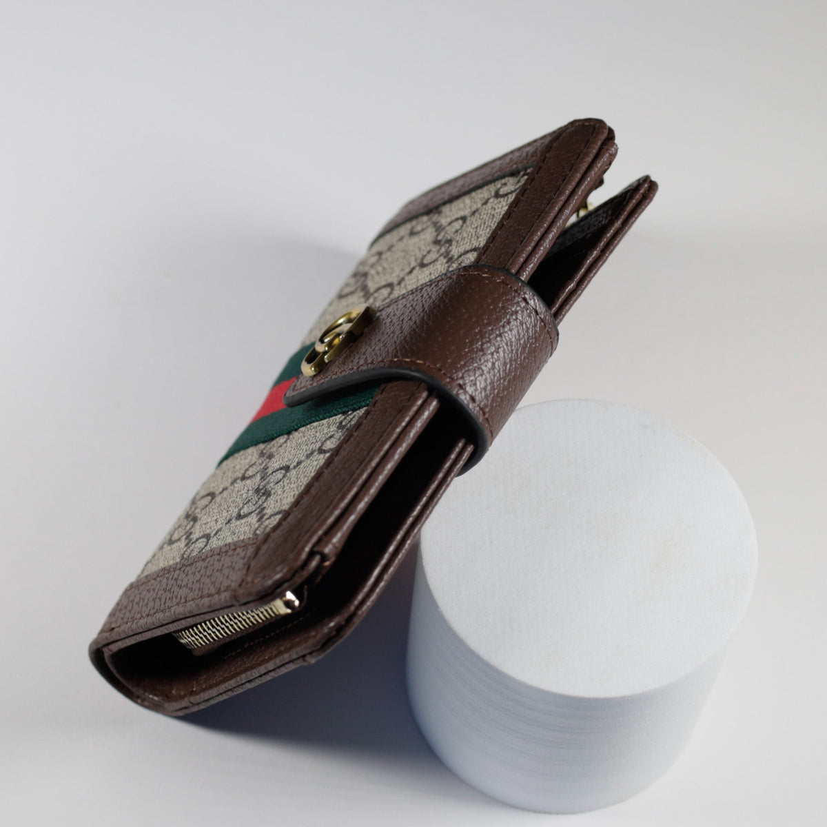 Tri Fold Gucci Wallet Canvas Card Holder