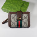 Tri Fold Gucci Wallet Canvas Card Holder