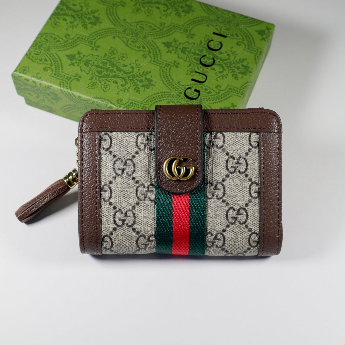 Tri Fold Gucci Wallet Canvas Card Holder