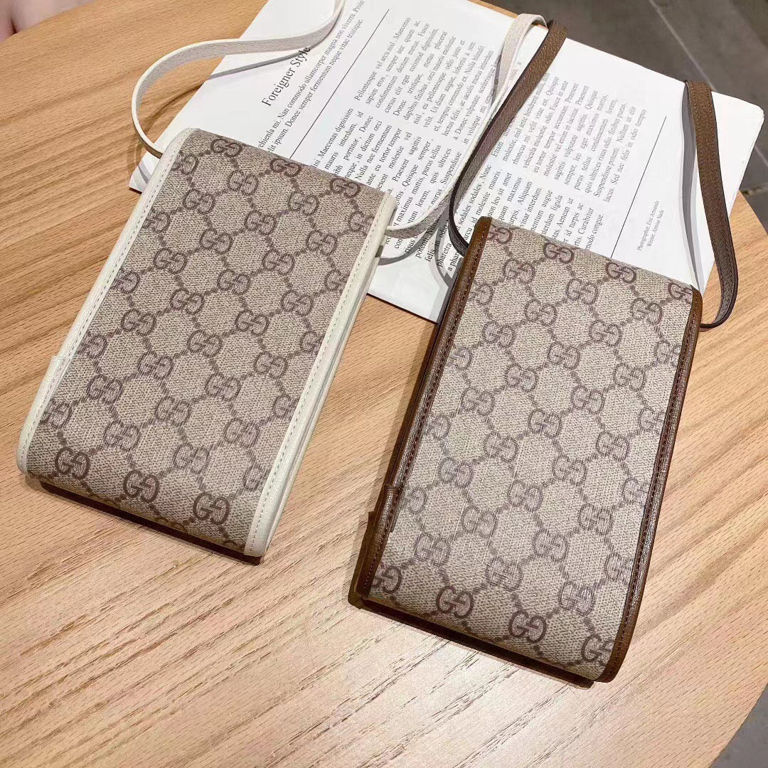 Gucci Crossbody Purse Leather Belt Case Holster
