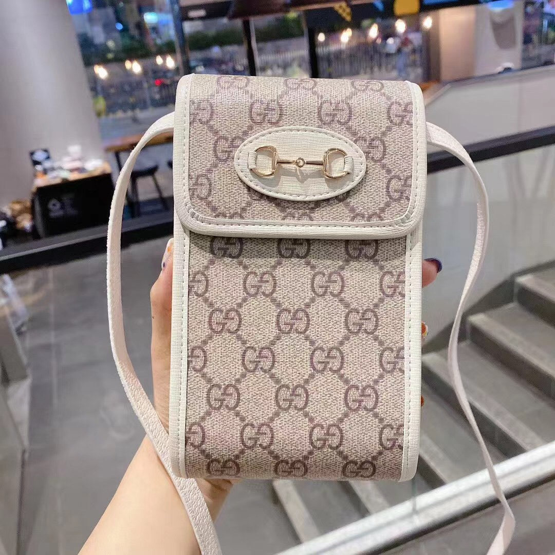 Gucci Crossbody Purse Leather Belt Case Holster