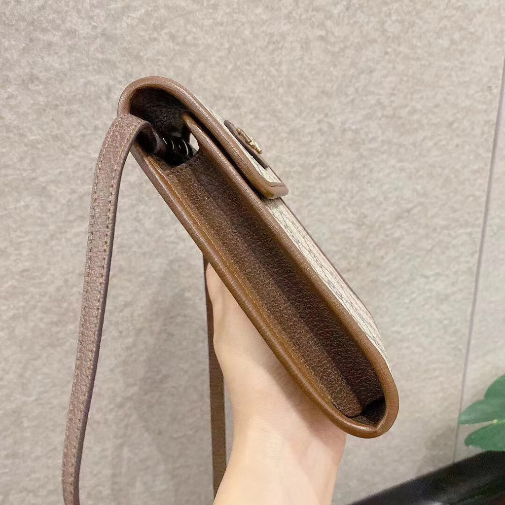 Gucci Crossbody Purse Leather Belt Case Holster
