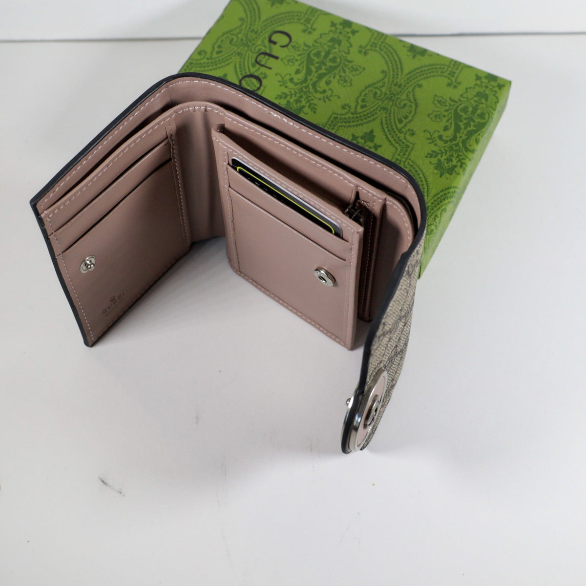 Luxury Monogram Canvas Wallet Magnetic Clasp