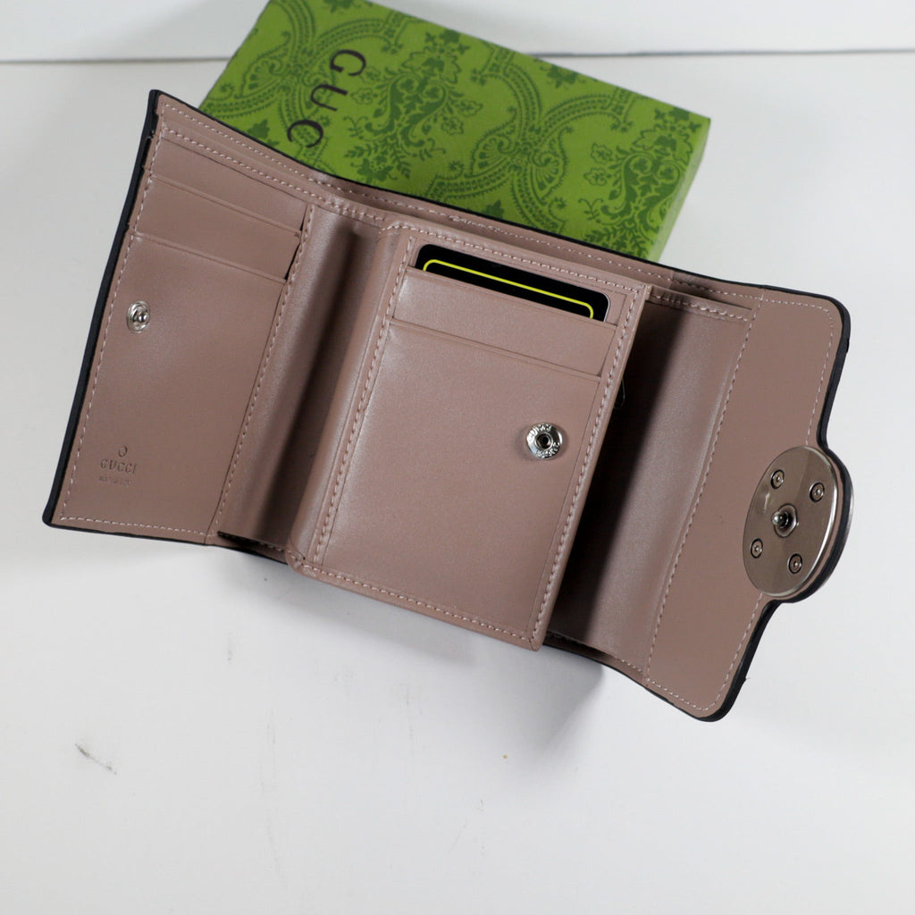 Luxury Monogram Canvas Wallet Magnetic Clasp