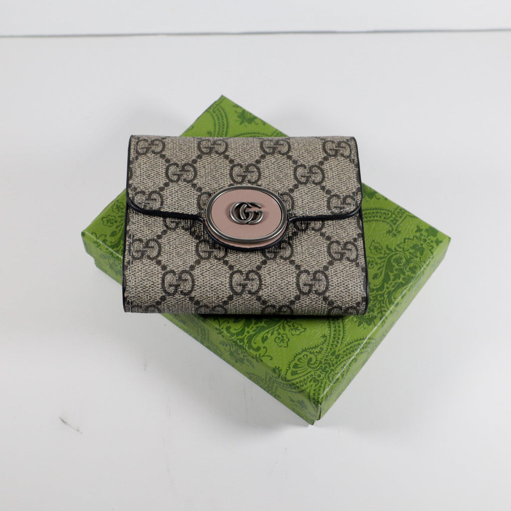 Luxury Monogram Canvas Wallet Magnetic Clasp