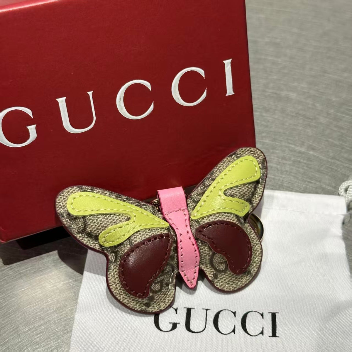Gucci Butterfly Keychain Bag Charm