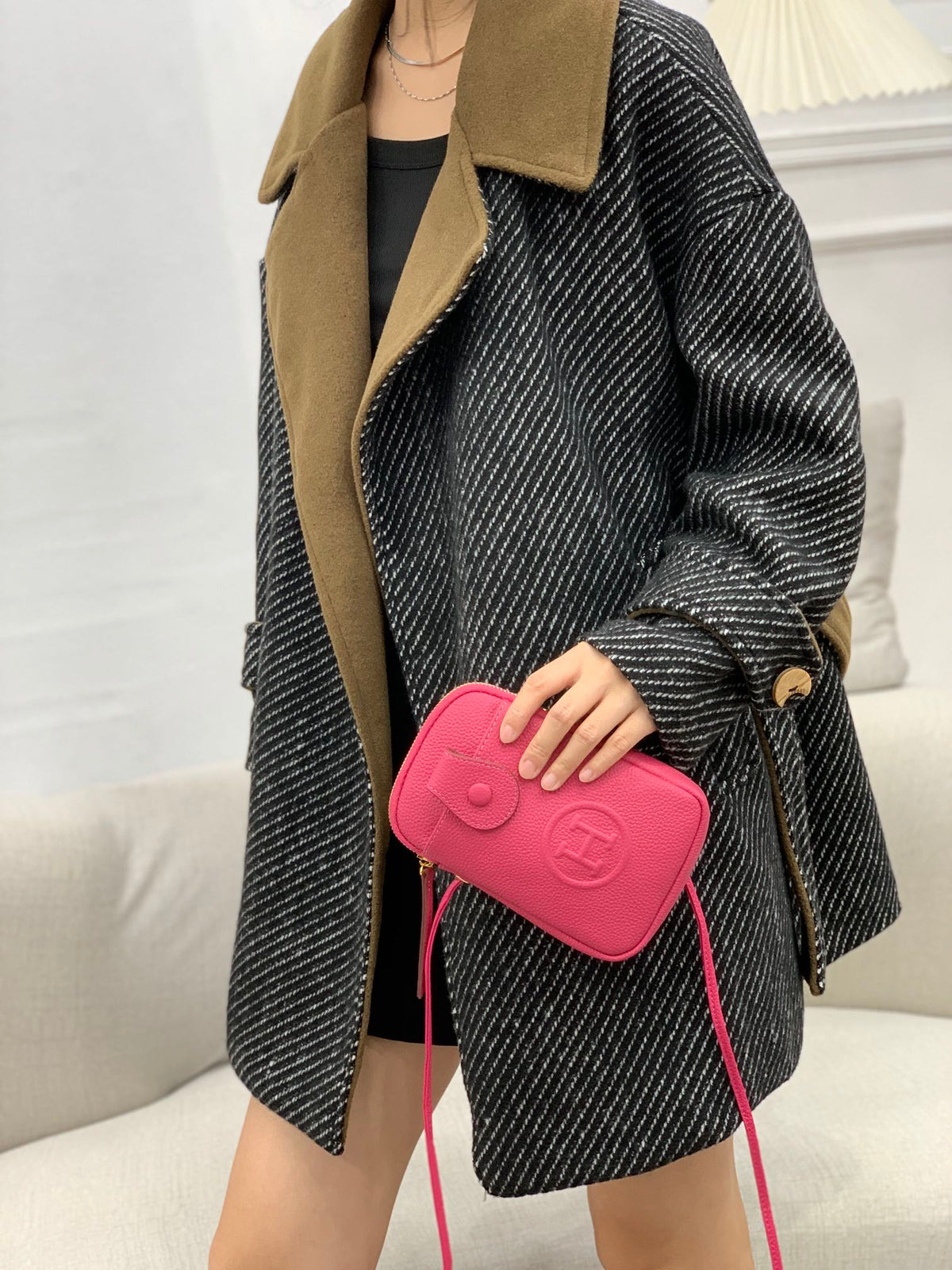 HMS Calfskin Small Crossbody Bag