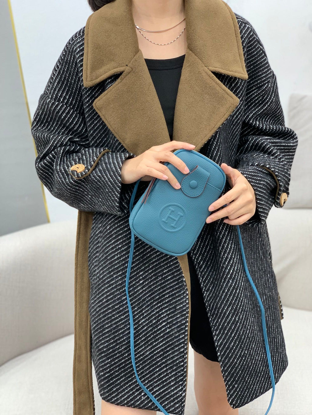 HMS Calfskin Small Crossbody Bag