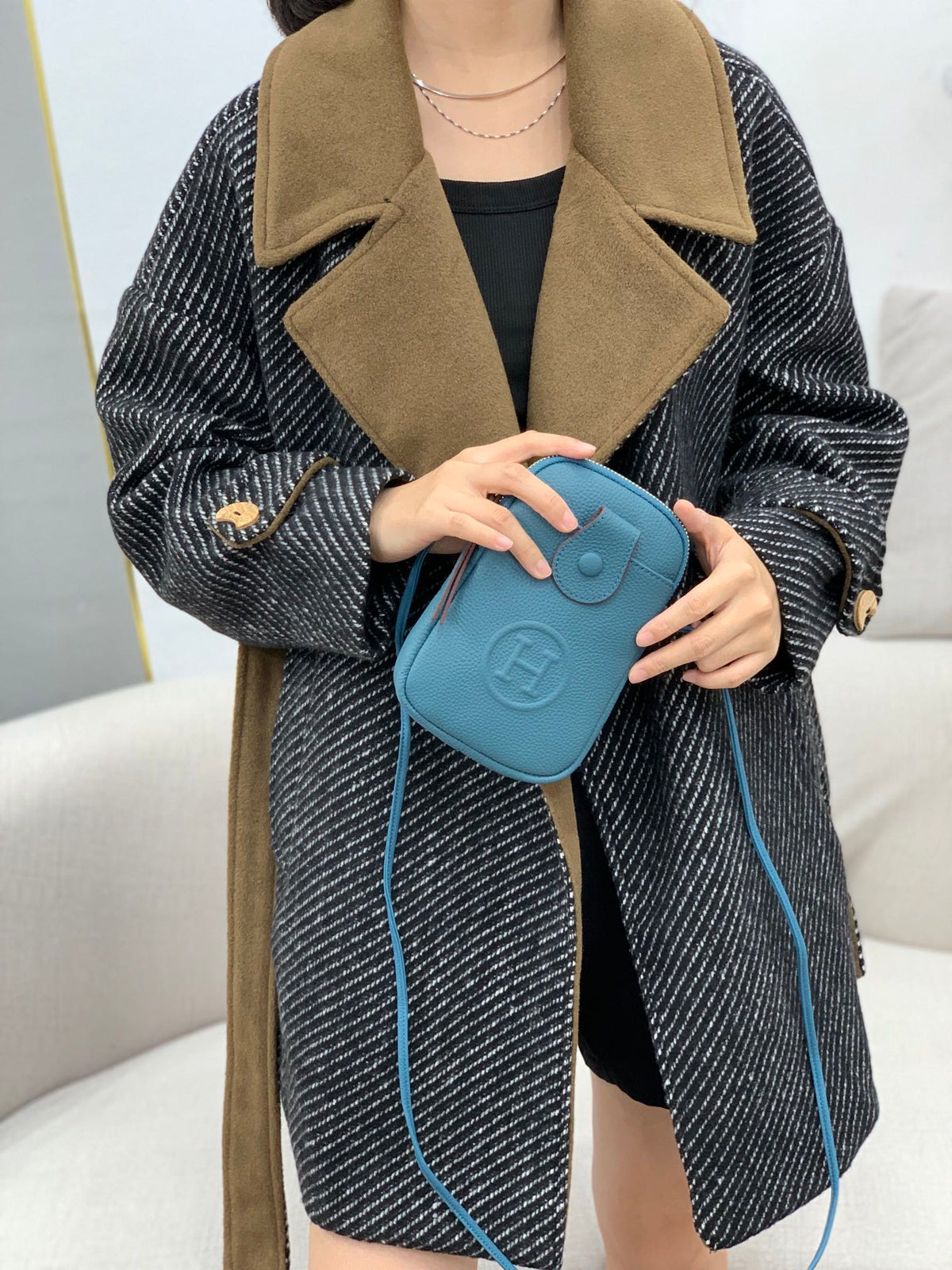 HMS Calfskin Small Crossbody Bag
