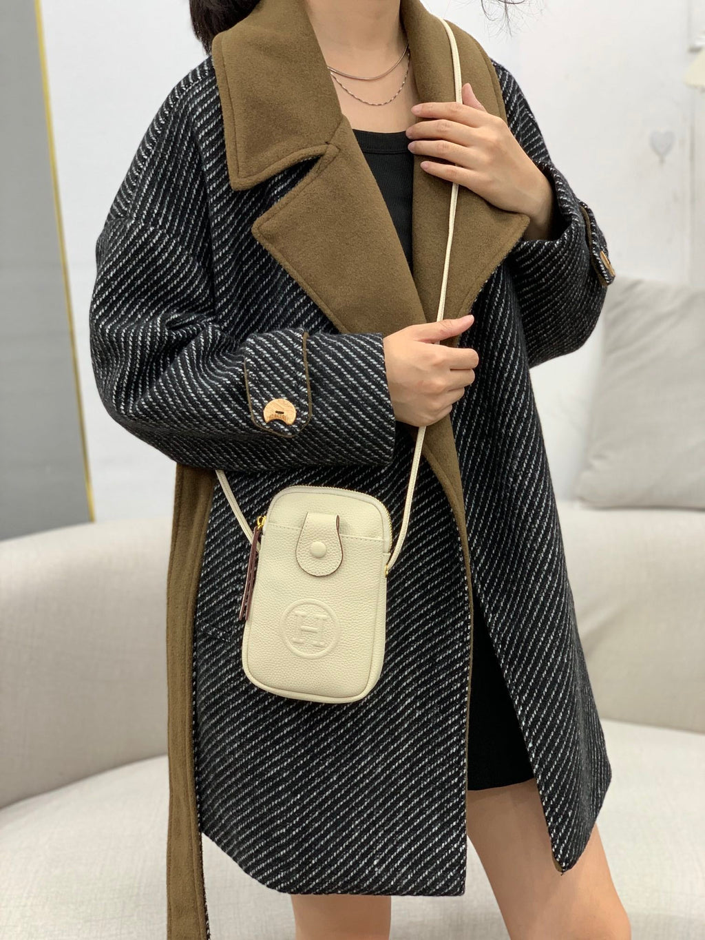 HMS Calfskin Small Crossbody Bag