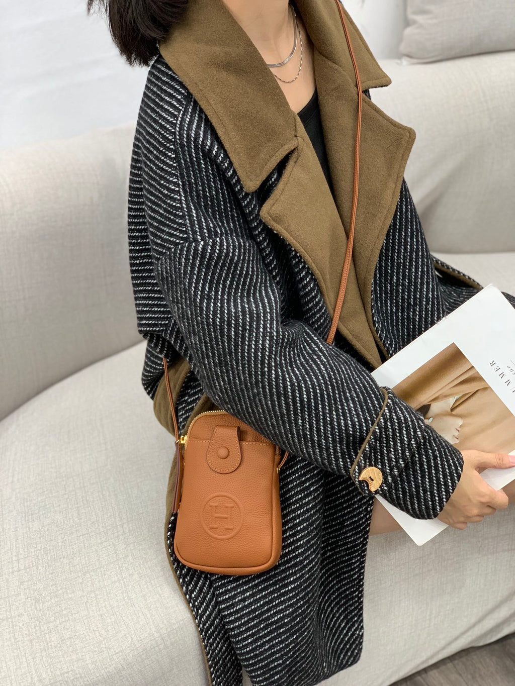 HMS Calfskin Small Crossbody Bag