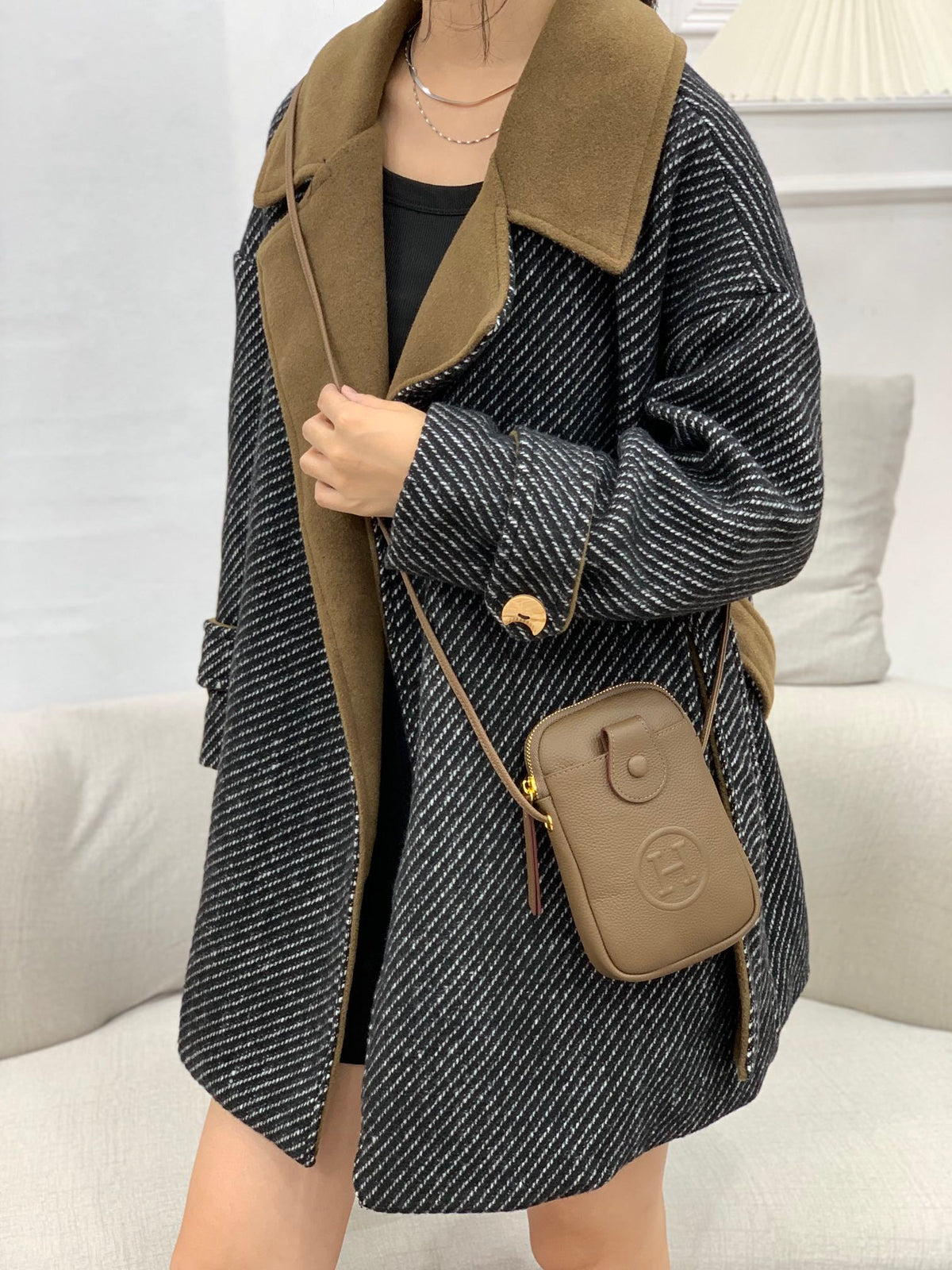 HMS Calfskin Small Crossbody Bag