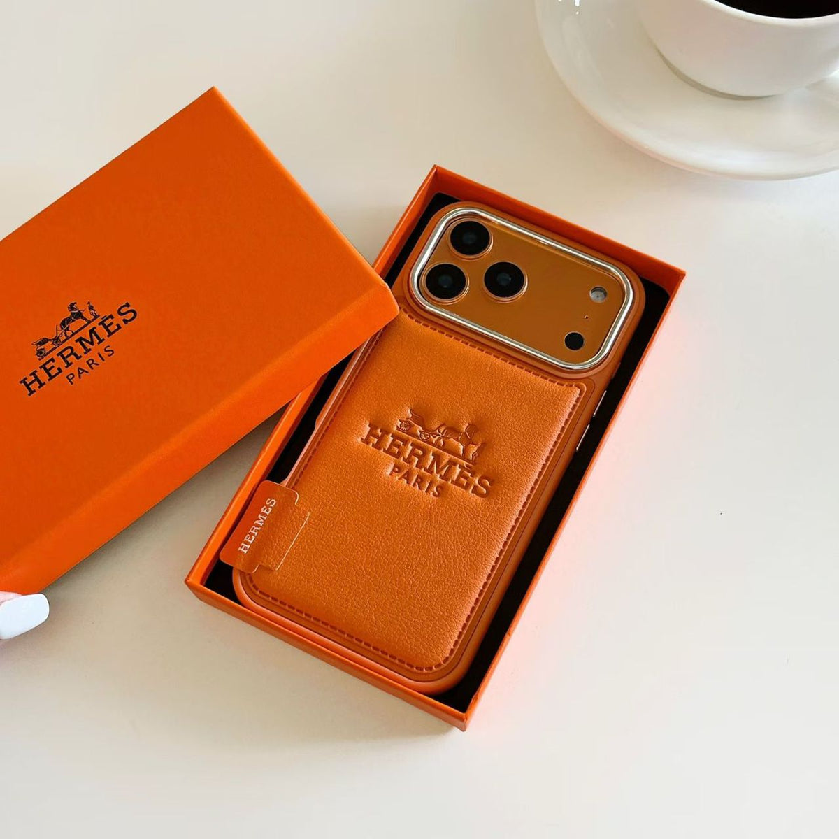 Hermes Leather Phone Case for 1317 / Pro / Pro Max
