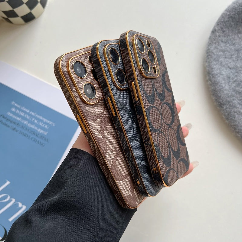 Classic iPhone Case Leather Black -QBK240513