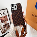 Luxury Brown Crossbody iPhone Case